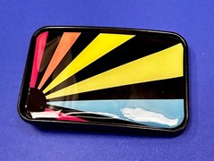 Sunrise Rays Abstract Multicolored Rainbow Sunrays? Rectangular Belt Buckle