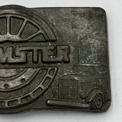 Vintage Teamster Belt Buckle Trucking Union Horse Semi Truck Metal Americana