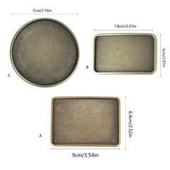 Classical Metal Belt Buckle Metal Blank Belt Buckle DIY Accessories for Unisex