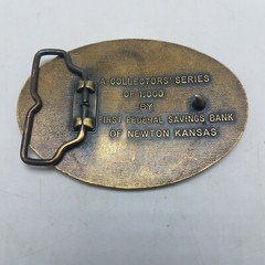 Vintage 1983 First Federal Savings Bank of Newton Kansas Belt Buckle Limited Ed