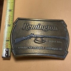 Vintage Remington 1816 Flintlock Rifle belt Buckle 1976 USA Made