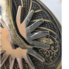 The Gal Leg Spinning Spur Belt Buckle Western Brass Silver Award Design Medals
