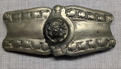 antique LION HEAD belt buckle MILITARY army BRASS vintage TURKISH ottoman BRONZE