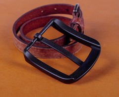 Solid Heavy Black Pin Single Prong Clip Replacement Belt Buckle For 1-1/2&Prime; Strap