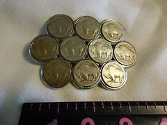 BUFFALO NICKELS BELT BUCKLE front post is off