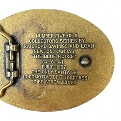 Railroad Savings The Blue Goose Since 1896 Metal Collector&rsquo;s Belt Buckle