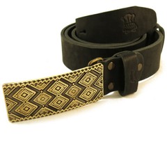 Handmade brass belt buckle « Krayka », Ukrainian ornamental buckle, woven buckle