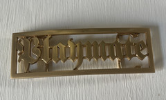 Gold Tone PLAYMATE Belt Buckle Metal Spellout rectangle( fits 1.5&Prime; w/belt)