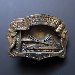 Bergamot Brass Works Golden Gate Bridge Belt Buckle Bronze Brass 1.5in #140
