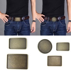 Classical Metal Belt Buckle Metal Blank Belt Buckle DIY Accessories for Unisex