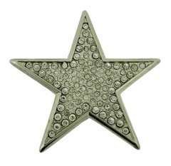 Star Belt Buckle Badge Sheriff Silver Gold Metal Rodeo Fashion Party Costume Big