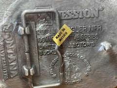 Hesston Wrangler 2002 Silver Tone NFR National Finals Rodeo Oval Belt Buckle VTG