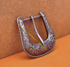 Quality Western Floral Engraved Antique Belt Buckle Set Fits 1 1/2&Prime;Wide Straps