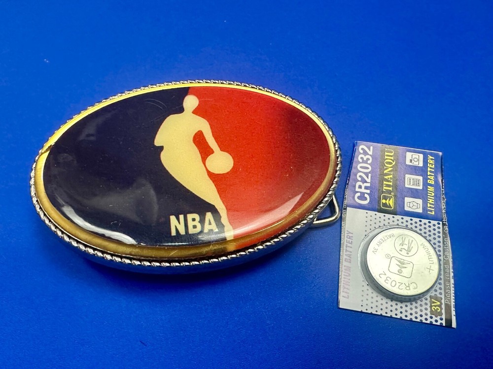 NBA Basketball Player Led Light Flashing Belt Buckle W/ Fresh Battery!