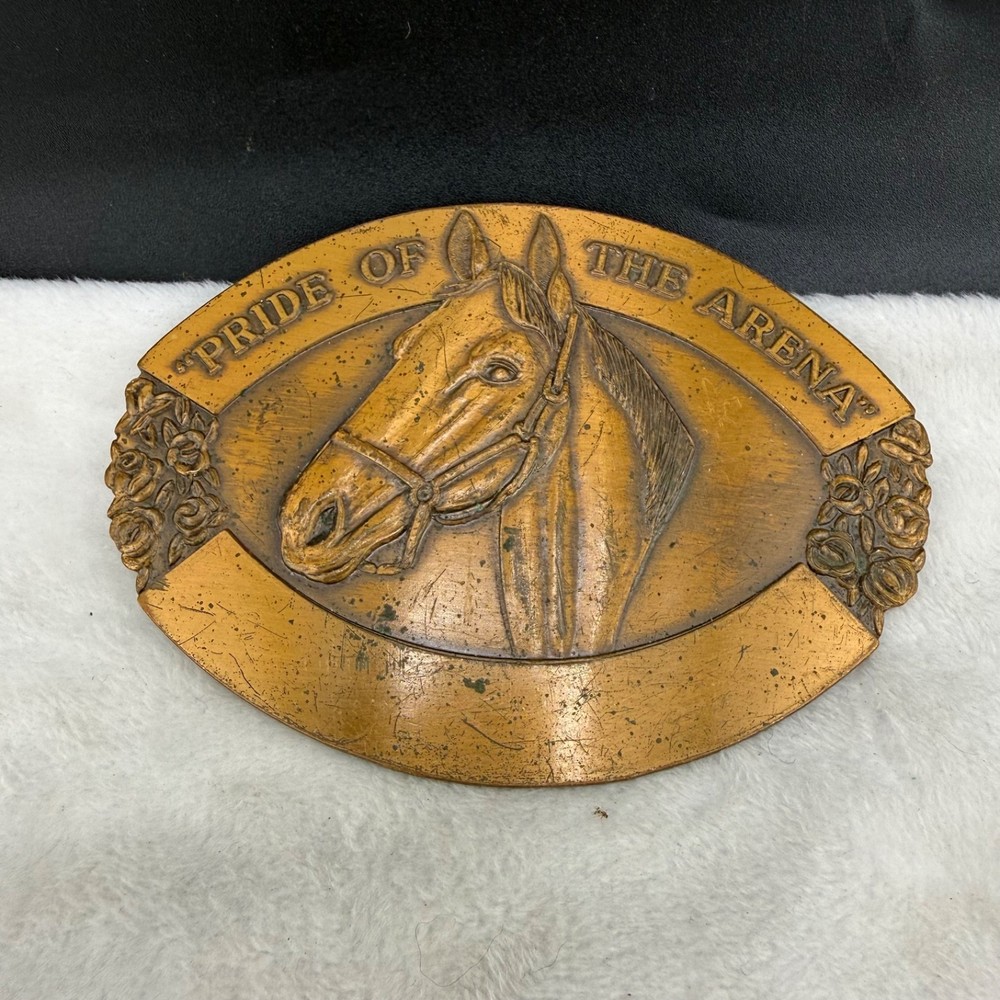 Vintage Horse Belt Buckle Limited Edition Equestrian Pride of the Arena