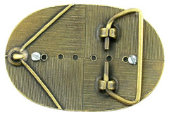 Gold Color Oval Western 1921 Morgan Silver Dollar Belt Buckle EPBB110/103023