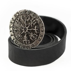 German silver belt buckle Vegvisir, Viking compass buckle, Scandinavian buckle
