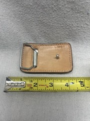 Belt Buckle New Brown Tan Full Quill Ostrich Leather