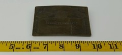 Vintage Budweiser King of Beers 12 Oz Bottle Label Brass Metal Belt Buckle A-168