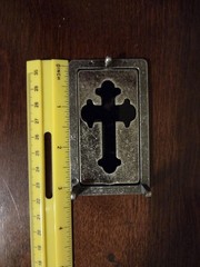 Guess JEANS Belt Buckle reversible black cross