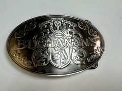 Buchanan&rsquo;s ScottishTop Shelf Whiskey promo Clarior Hinc Spiritus Belt Buckle