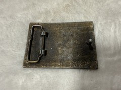 VINTAGE ANHEUSER BUSCH BUDWEISER BEER CAN LABEL BRASS BELT BUCKLE