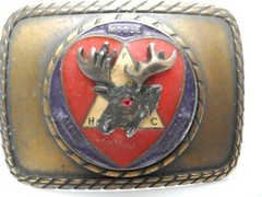 Vintage Order Of Moose Belt Buckle Fraternity