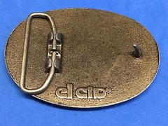 Decatur Illinois IL Leather Transportation Award Belt Buckle by El Cid