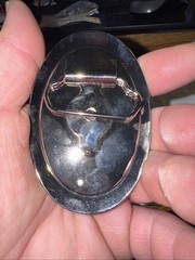 Vintage O E S masonic Black Silver Belt Buckle Rare Free Shipping