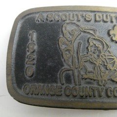 Boy Scouts of America Orange County Council BSA Belt Buckle Dyna 75 Anniversary