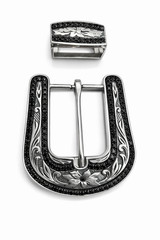 Western buckle 3 Piece Buckle Set rhinostone leather belt buckle cowgirl 40mm