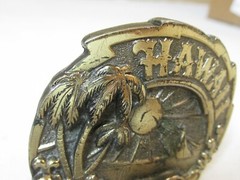 Vintage Hawaii Belt Buckle * Brass * The Great American Buckle Co. *