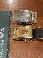 Belt Buckle Lot Asian Styled Brass Buckle & Silver Military Style