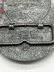 Vintage ADM Zee Series Cowboy Longhorn Steer Metal Belt Buckle USA