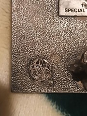 Hercules Powder Company 1912 Men&rsquo;s Silver Metal Clip Belt Buckle Logo USA