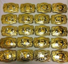 INITIAL BELT BUCKLE LETTER COWBOY WESTERN RODEO TEXAS STAR HUGE BIG MEN USA