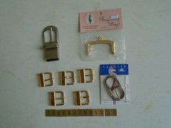 Lot of Belt 7 Buckles plus Pendant Bag Frame