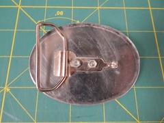 Shooting Revolver Belt Buckle Turquoise