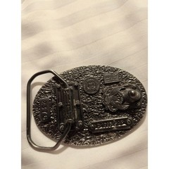 Vintage GAP Belt Buckle Air Force Academy USA 90s Collegiate Pewter Oval Buckle