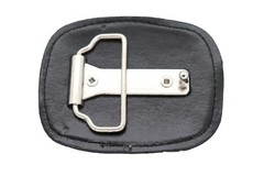 Men Women Belt Buckle Black Faux Leather Religious Cross Western Weekend Style