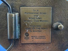 Vintage Brass Road King Lion Head 76 Drivers Club Member Belt Buckle