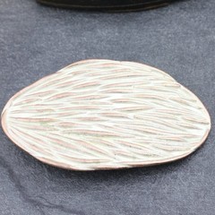 Oval Organic Textured Belt Buckle Belt Buckle Rose Mother of Pearl