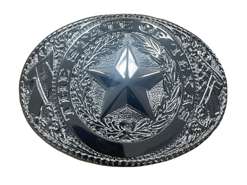 Western Rodeo TEXAS Cowboy Lone Star Belt Buckle Silver Color(FREE SHIPPING)