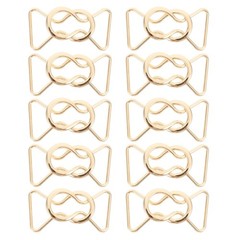 10 Pairs Durable Alloy Suspender Buckles for Waistband DIY Belt Buckle Set