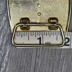 Belt Buckle Gold tone With Eternal Loop 3.5 X 2.25in Fits 1.5in Belt
