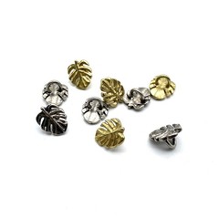 Leaf Design Sewing Button,Clothing Shank Button,Brass Sewing Button lot