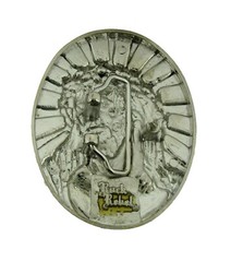Jesus Image Belt Buckles Men Women Brushed Antiqued Vintage Gray Metal Western