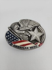1996 American Hero Bronze Star Military Belt Buckle Great American buckle