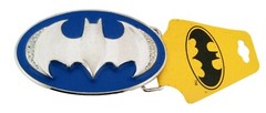 Batman 3d belt buckle Halloween Costume BLUE SILVER RHINESTONES DC Comics Men