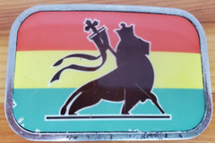 Lion of Judah Rastafari Buckle Down Belt buckle. Fits 1.5&Prime;-1.75&Prime; belt